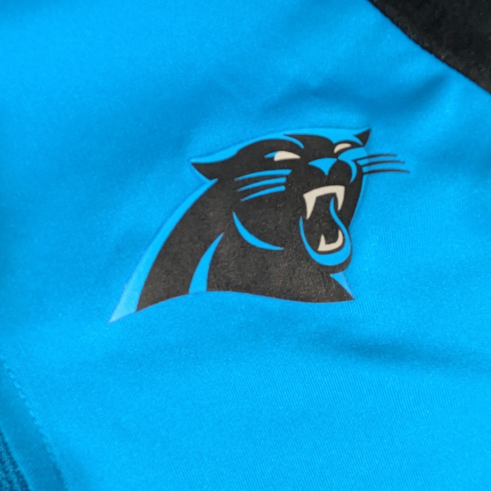 NFL Panthers Quarter Zip Long Sleeve With Thumb Holes TX3 Cool Size Large NWT - Picture 3 of 15
